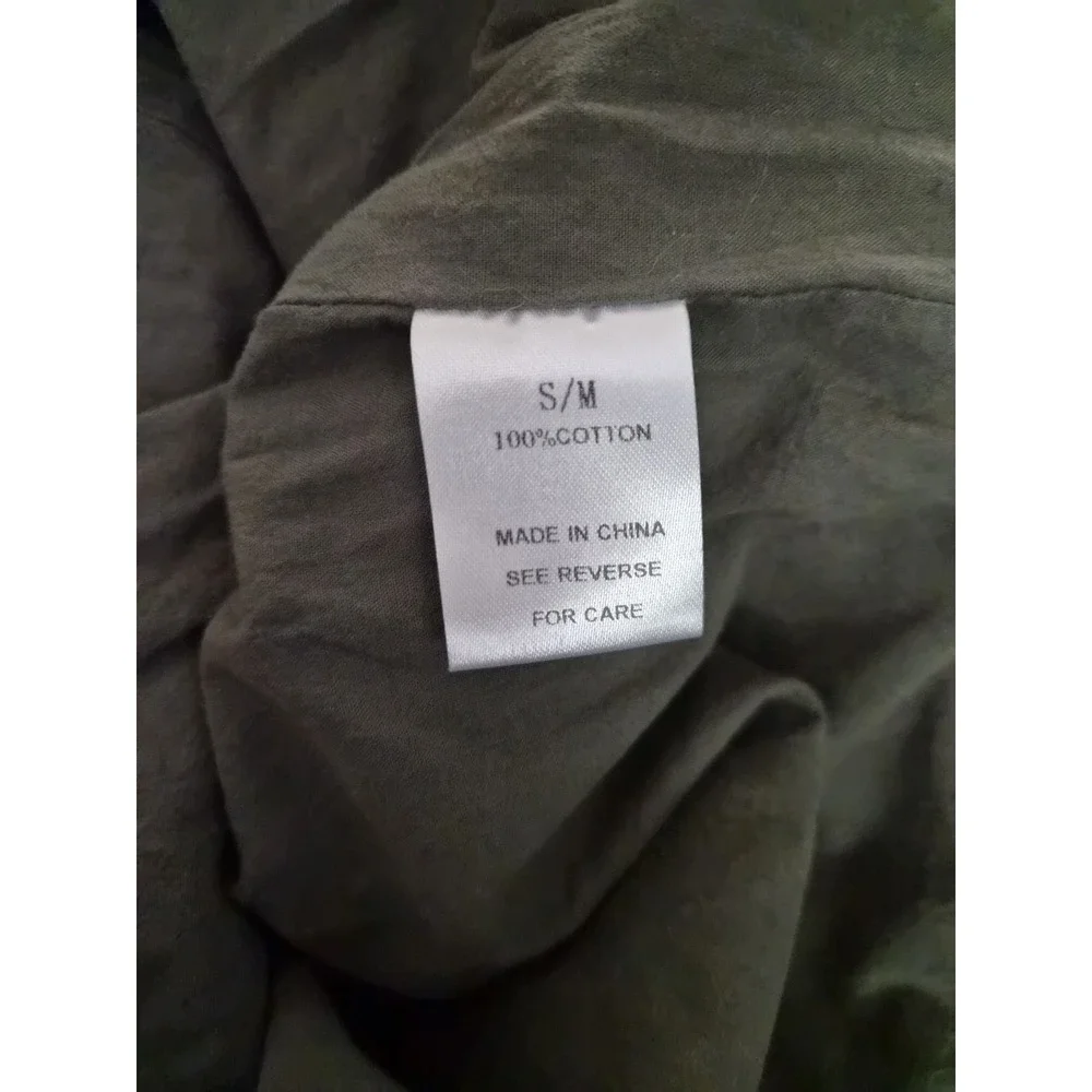 Wishlist Olive Green Quilted Jacket Cotton Lightweight Utility Coat S/M